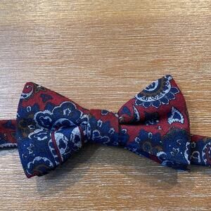 Saddlebred maroon blue grey brown paisley bow tie wedding formal homecoming